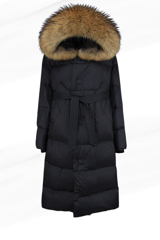 Parka fourrure femme noire Héritage fourrure