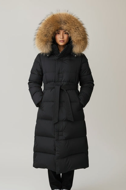 Parka fourrure femme noire Héritage fourrure