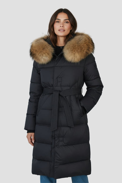 Parka fourrure femme noire Héritage fourrure