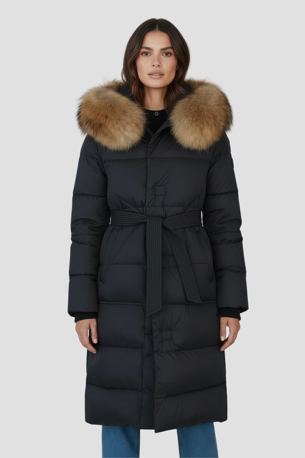 Parka fourrure femme noire Héritage fourrure