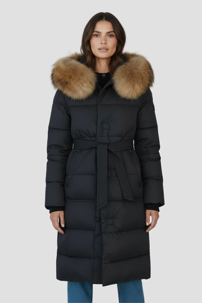 Parka fourrure femme noire Héritage fourrure