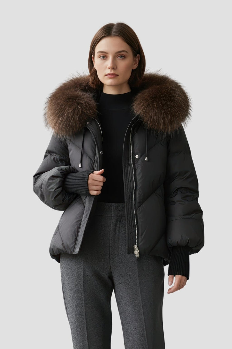 Parka fourrure femme raton laveur Héritage fourrure