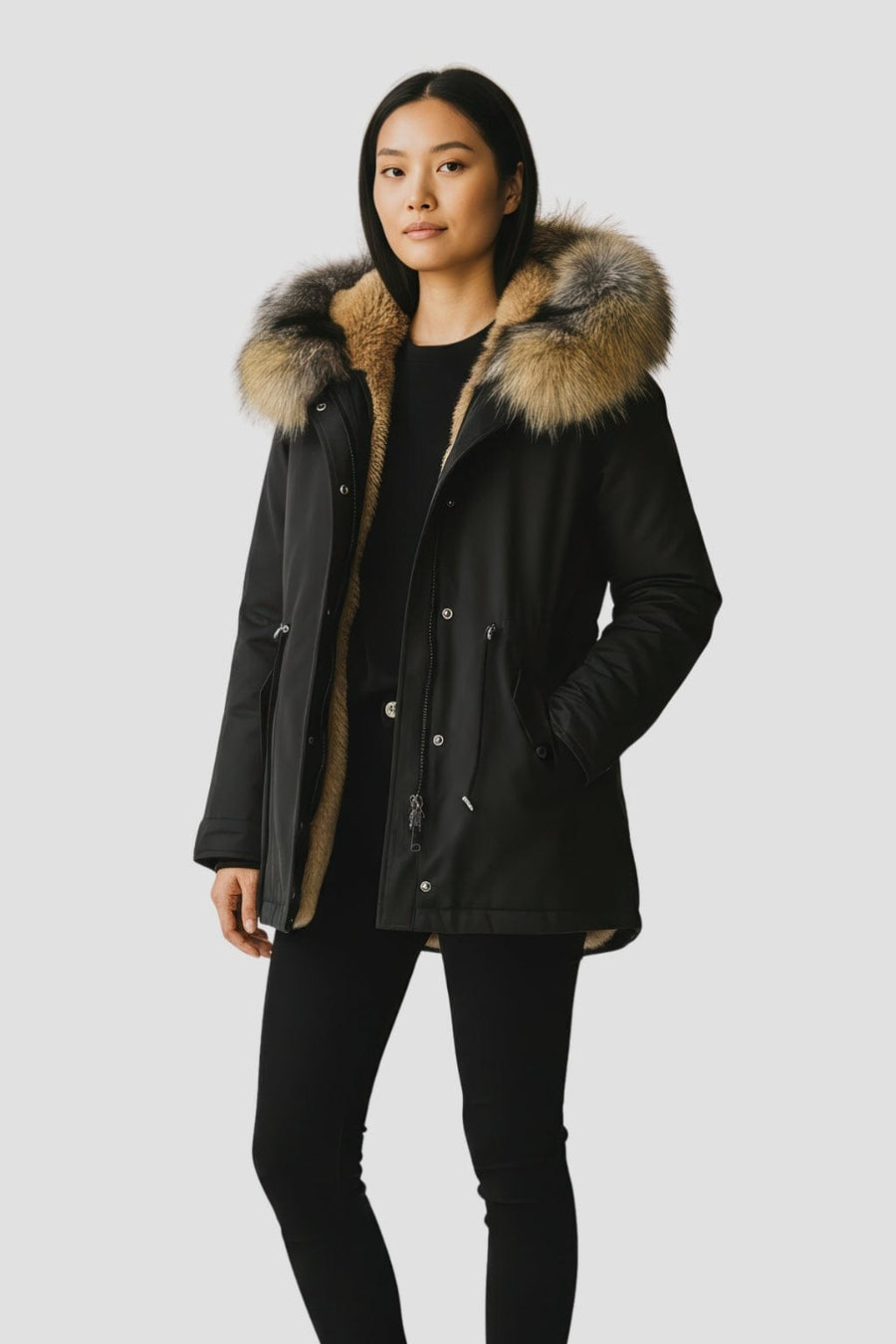 Parka fourrure femme raton laveur Héritage fourrure