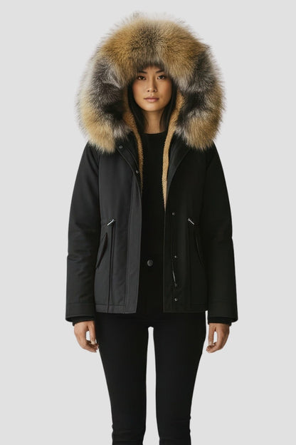 Parka fourrure femme raton laveur Héritage fourrure