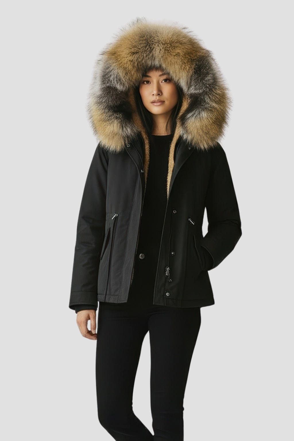 Parka fourrure femme raton laveur Héritage fourrure
