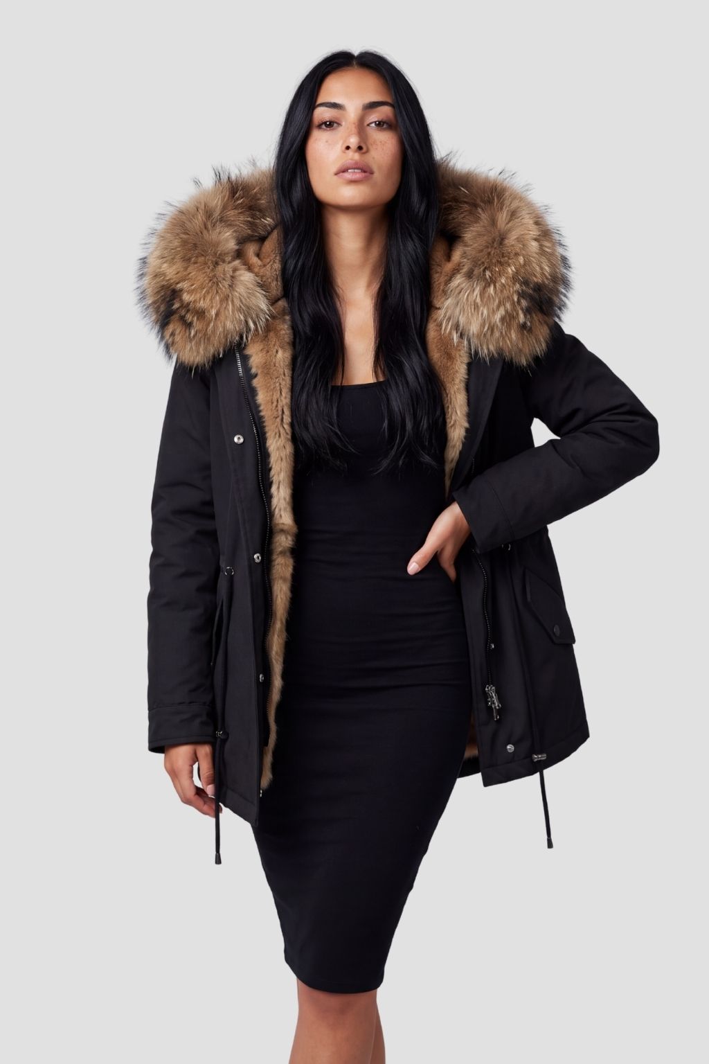 Parka fourrure femme raton laveur Héritage fourrure