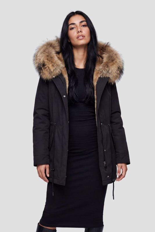 Parka fourrure femme raton laveur Héritage fourrure