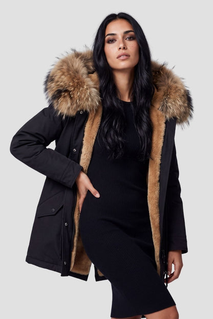 Parka fourrure femme raton laveur Héritage fourrure