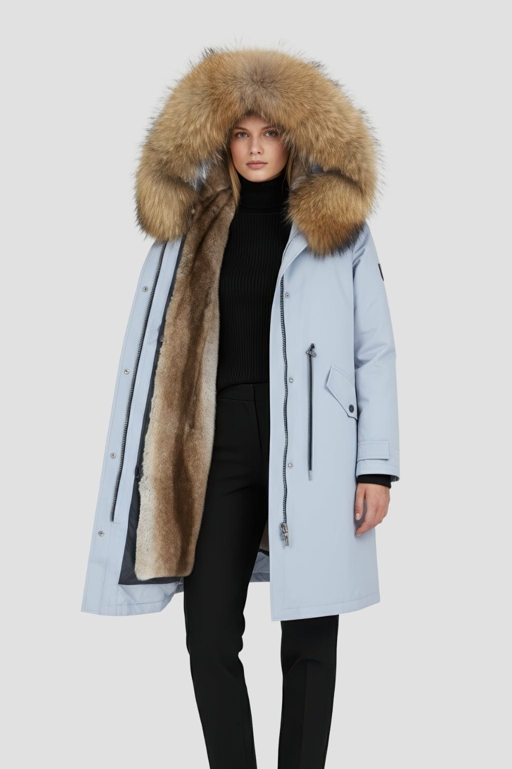 Parka fourrure femme ski Héritage fourrure