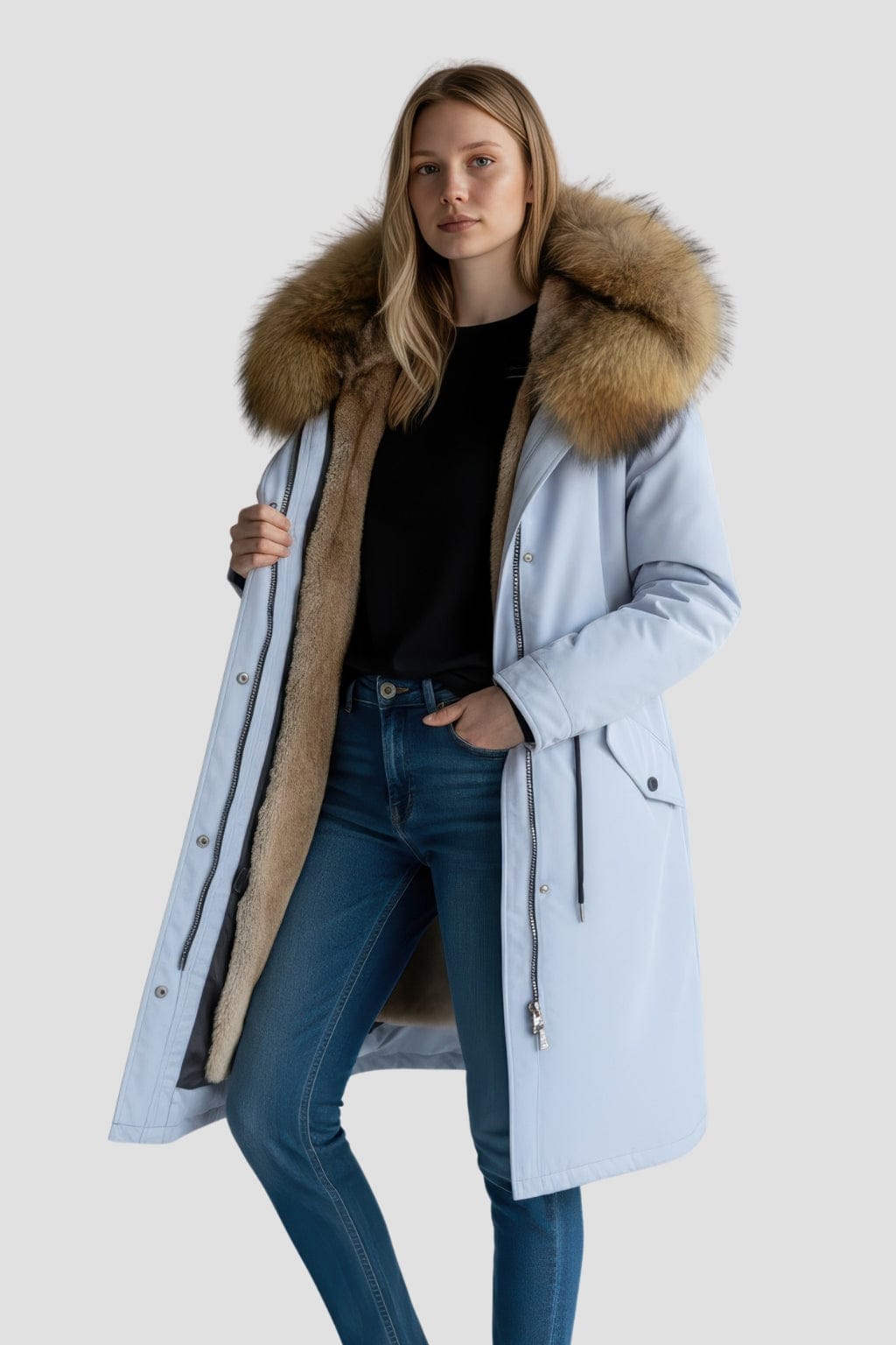Parka fourrure femme ski Héritage fourrure