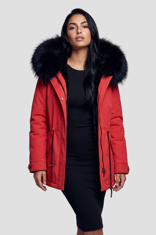 Parka fourrure femme ski Héritage fourrure