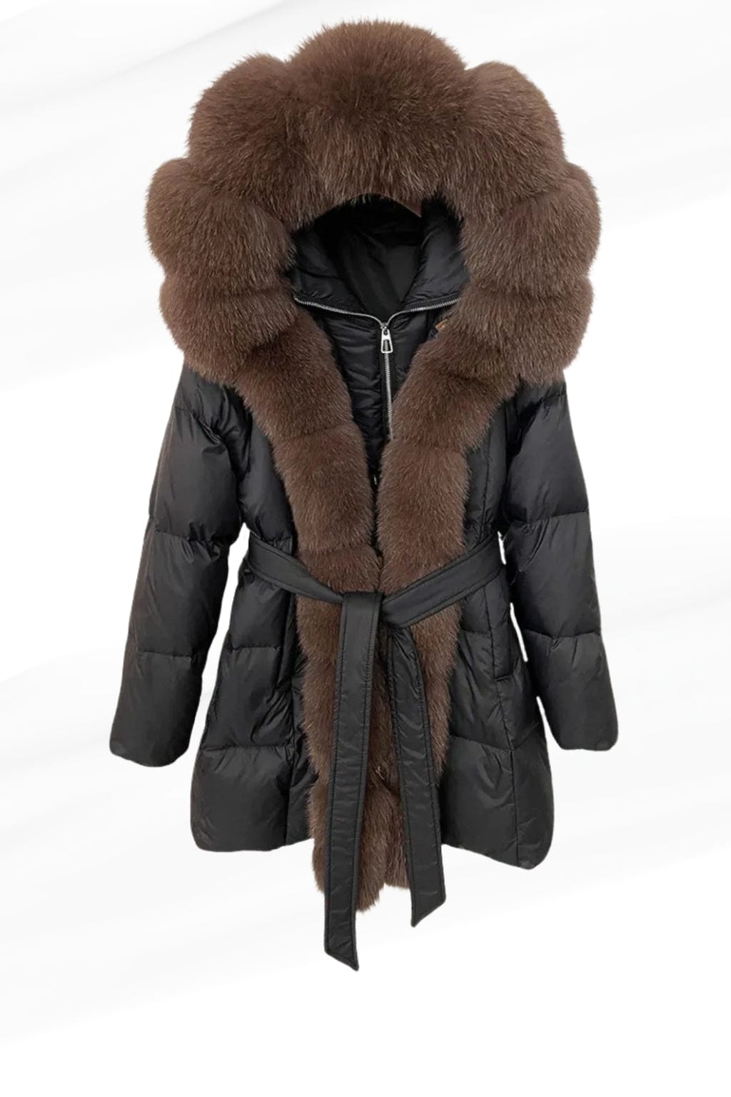 Parka fourrure femme taupe Héritage fourrure
