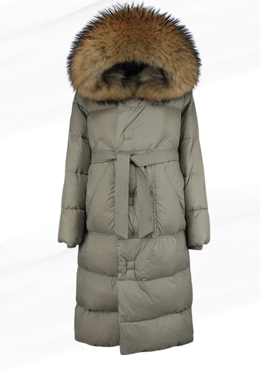 Parka fourrure femme vert kaki Héritage fourrure
