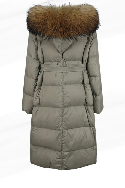 Parka fourrure femme vert kaki Héritage fourrure