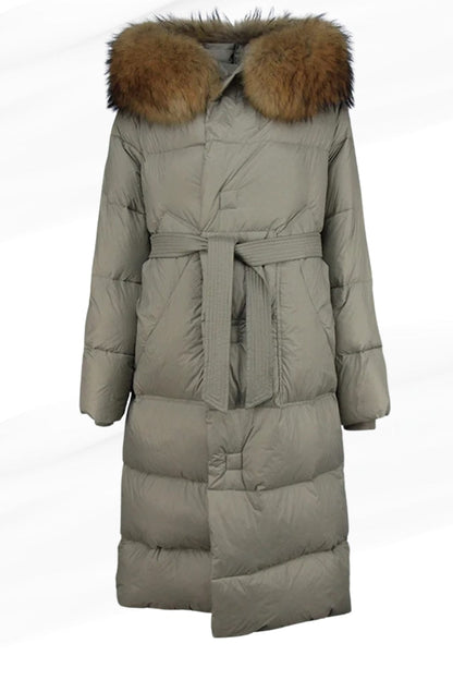 Parka fourrure femme vert kaki Héritage fourrure