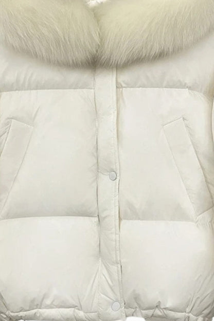 Parka imperméable en fourrure blanche Héritage fourrure