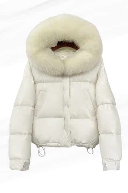 Parka imperméable en fourrure blanche Héritage fourrure