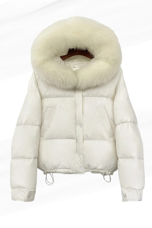 Parka imperméable en fourrure blanche Héritage fourrure