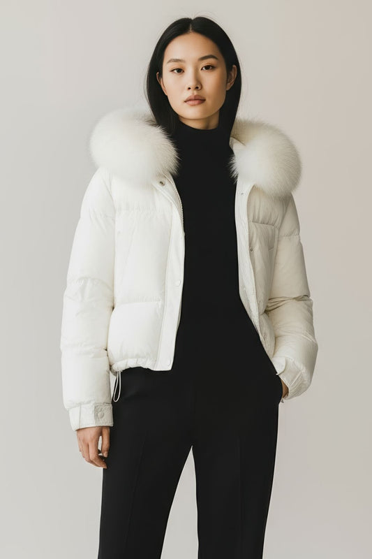 Parka imperméable en fourrure blanche Héritage fourrure