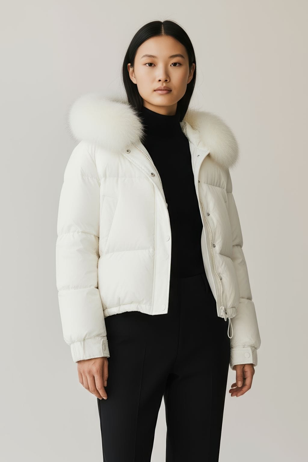 Parka imperméable en fourrure blanche Héritage fourrure