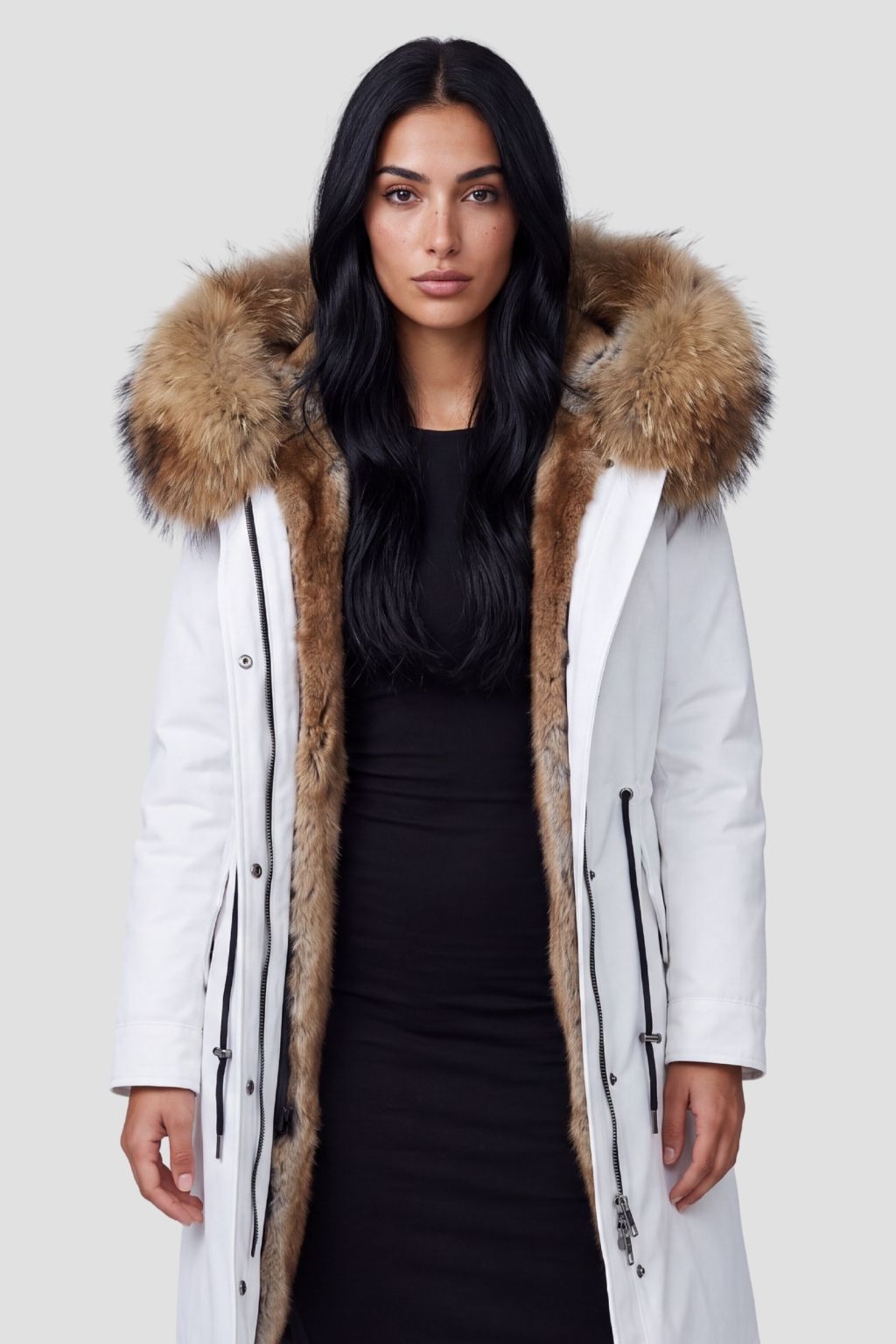 Parka imperméable en fourrure blanche Héritage fourrure