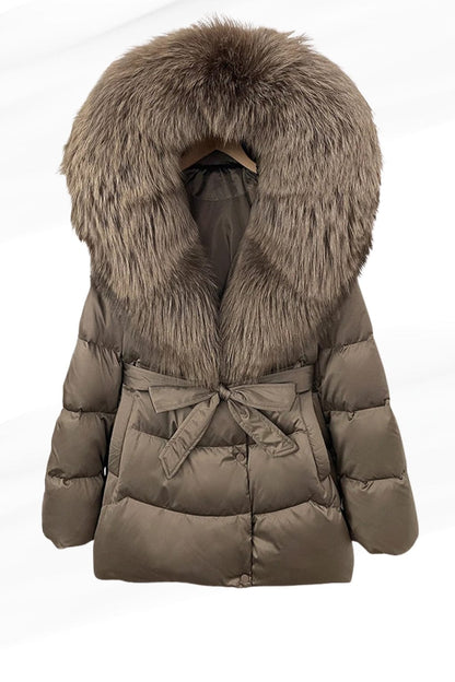 Parka imperméable en fourrure marron Héritage fourrure