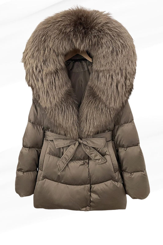 Parka imperméable en fourrure marron Héritage fourrure