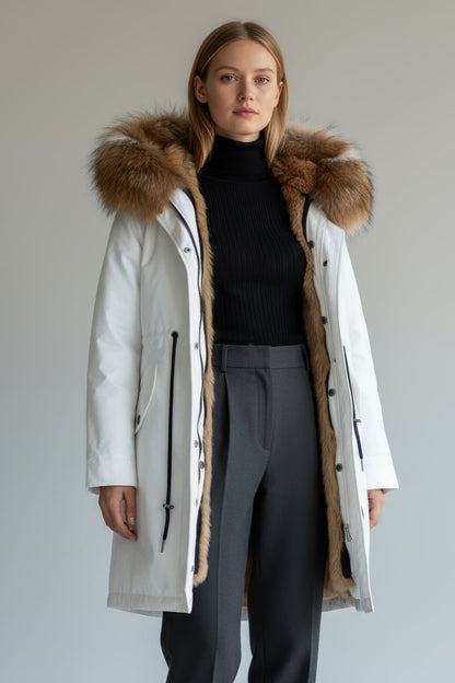 Parka intérieur fourrure blanche Héritage fourrure