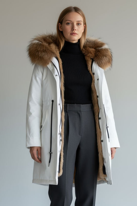 Parka intérieur fourrure blanche Héritage fourrure
