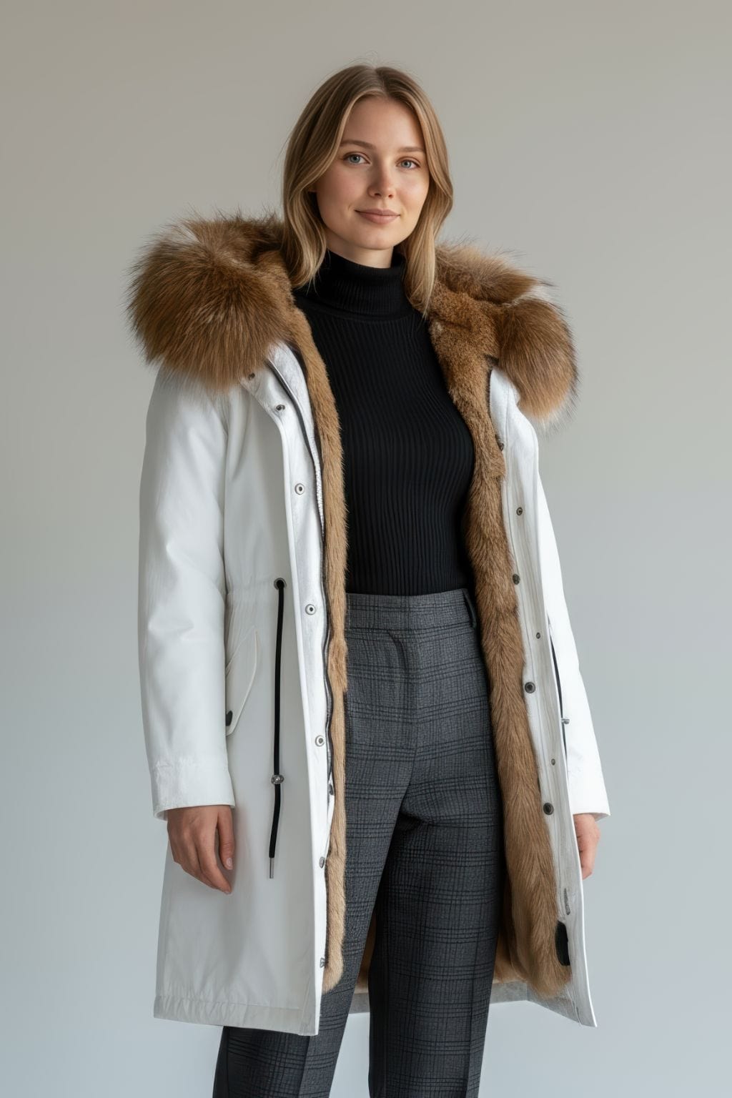 Parka intérieur fourrure blanche Héritage fourrure