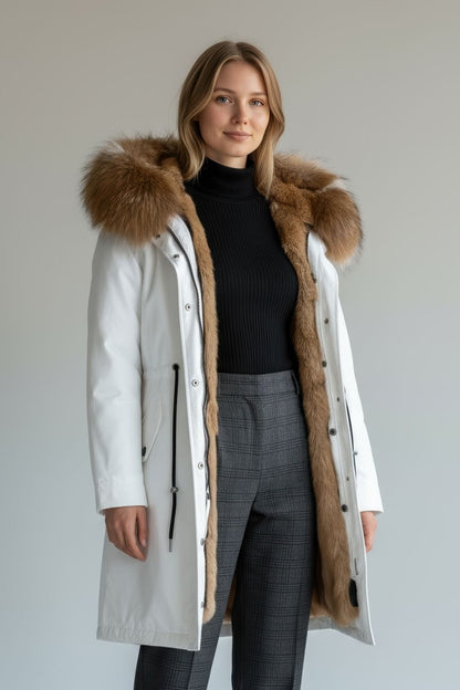 Parka intérieur fourrure blanche Héritage fourrure