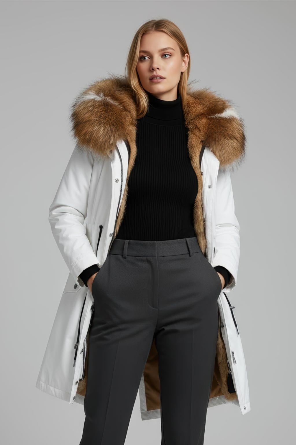 Parka intérieur fourrure blanche Héritage fourrure