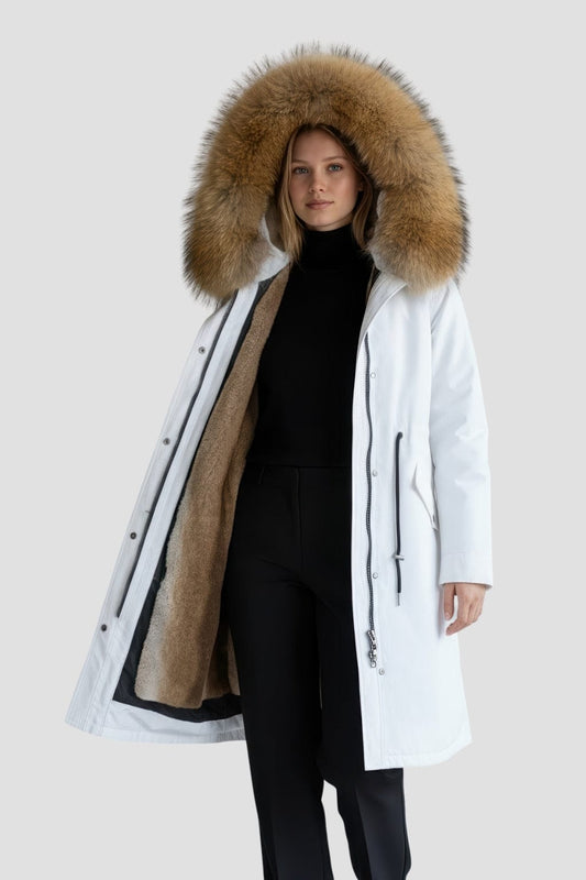 Parka intérieur fourrure blanche Héritage fourrure