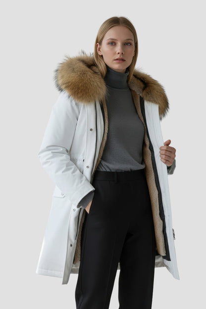 Parka intérieur fourrure blanche Héritage fourrure