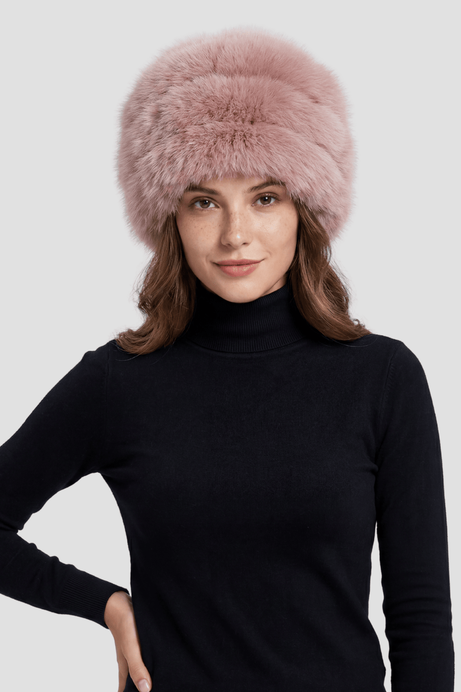 Toque en fourrure rose Héritage fourrure