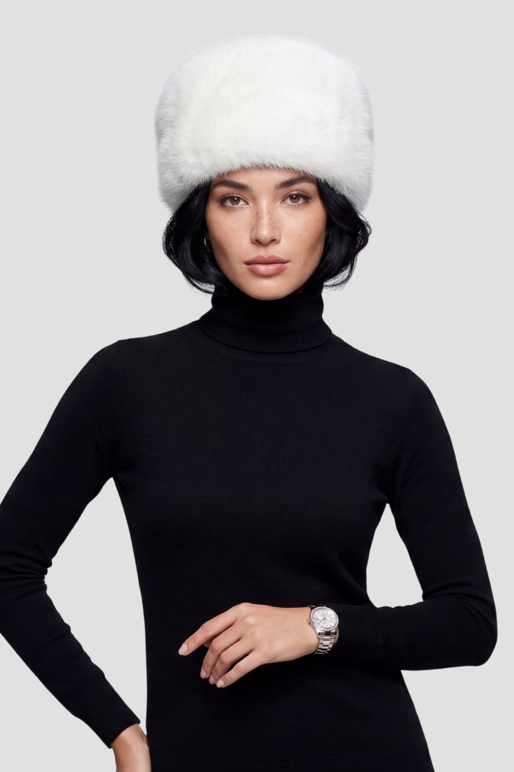 Toque fourrure blanc Héritage fourrure