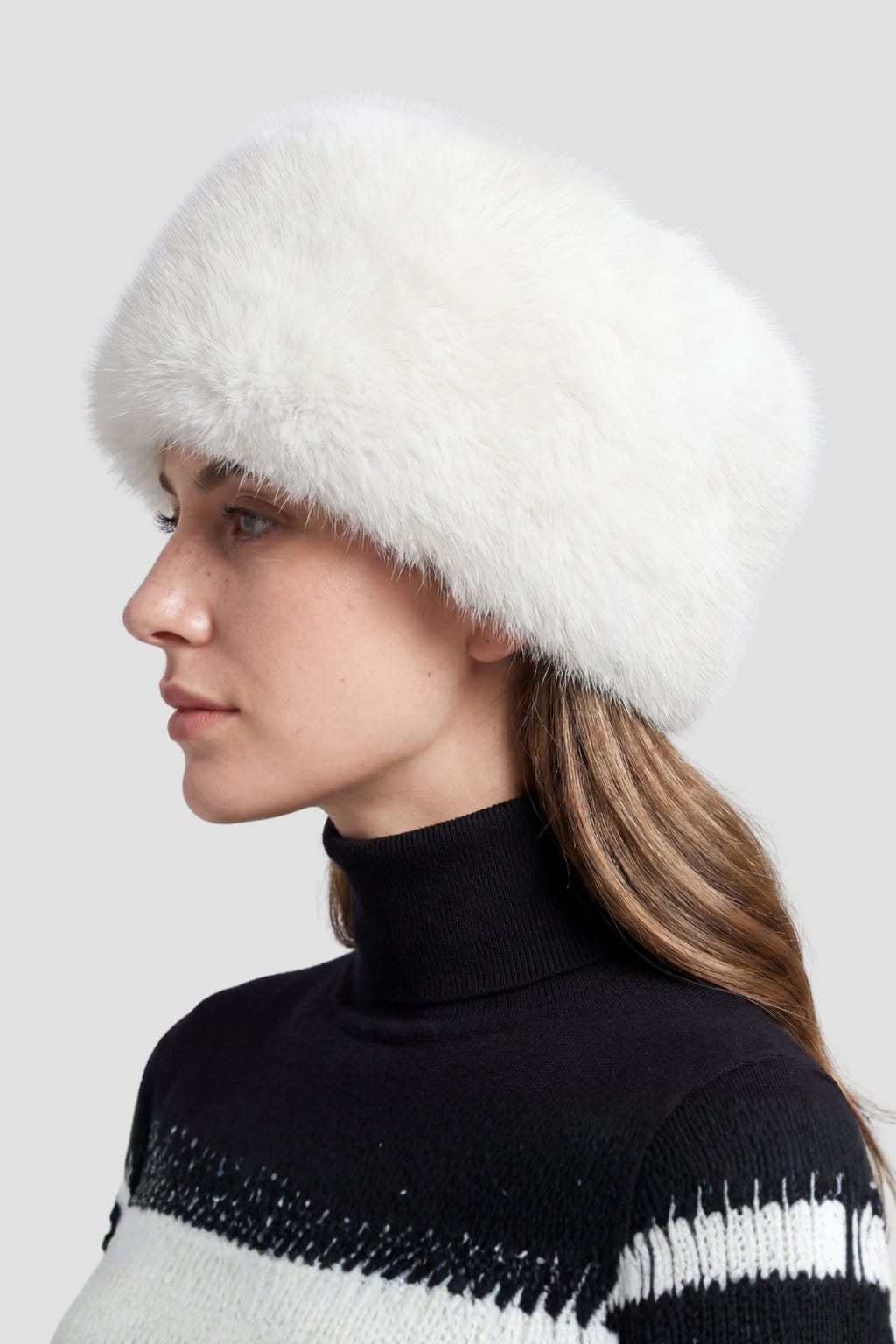 Toque fourrure blanc Héritage fourrure