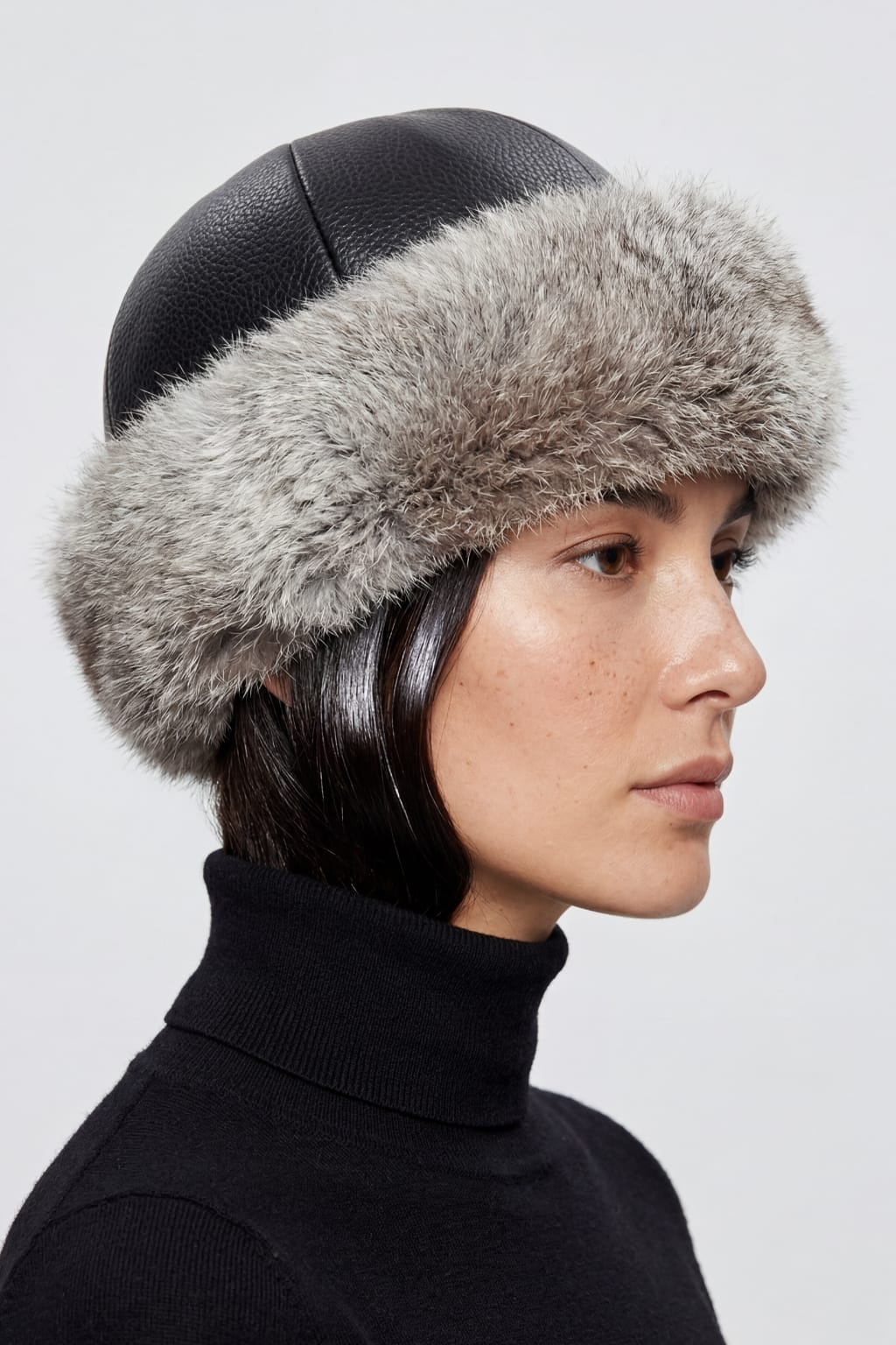 Toque fourrure gris Héritage fourrure