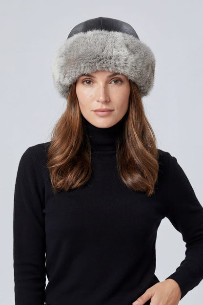 Toque fourrure gris Héritage fourrure