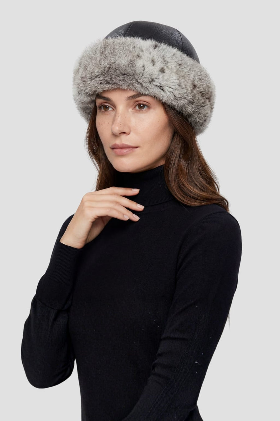 Toque fourrure gris Héritage fourrure