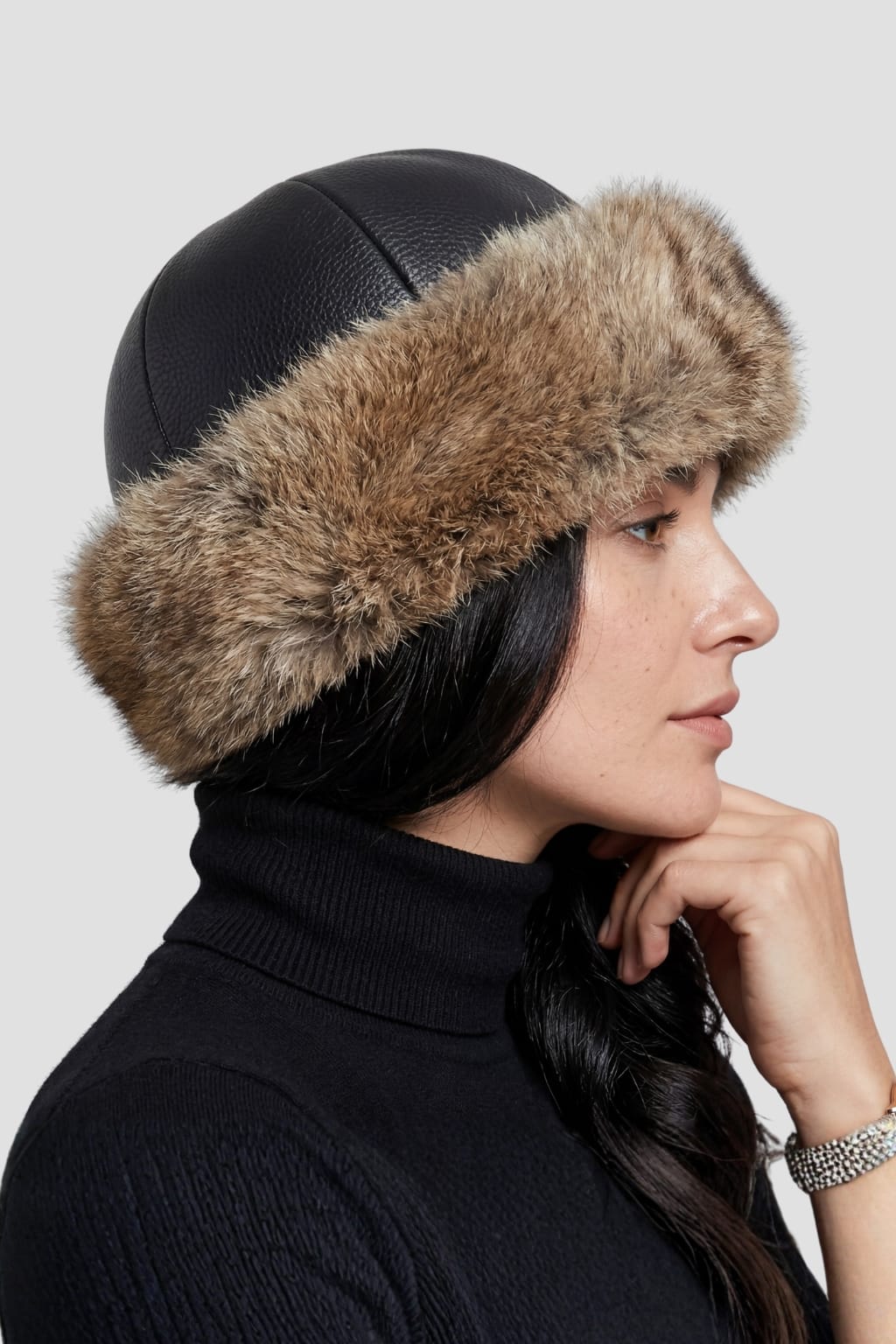 Toque fourrure marron Héritage fourrure