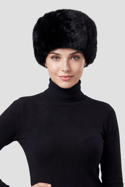 Toque fourrure noir Héritage fourrure