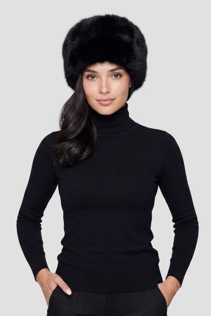 Toque fourrure noir Héritage fourrure