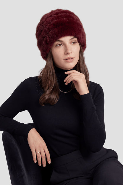 Toque fourrure rouge Héritage fourrure