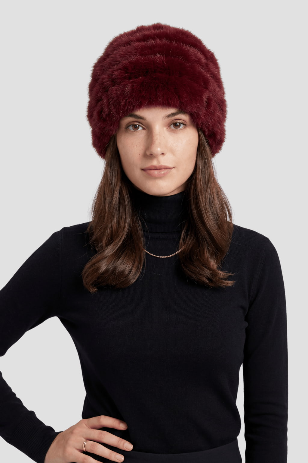 Toque fourrure rouge Héritage fourrure