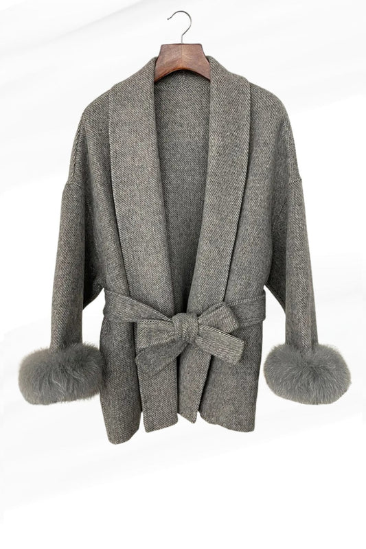 Veste cachemire fourrure femme Héritage fourrure