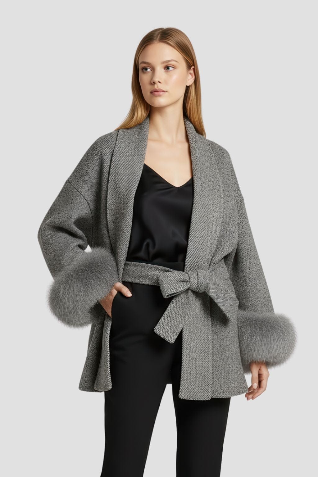 Veste cachemire fourrure femme Héritage fourrure