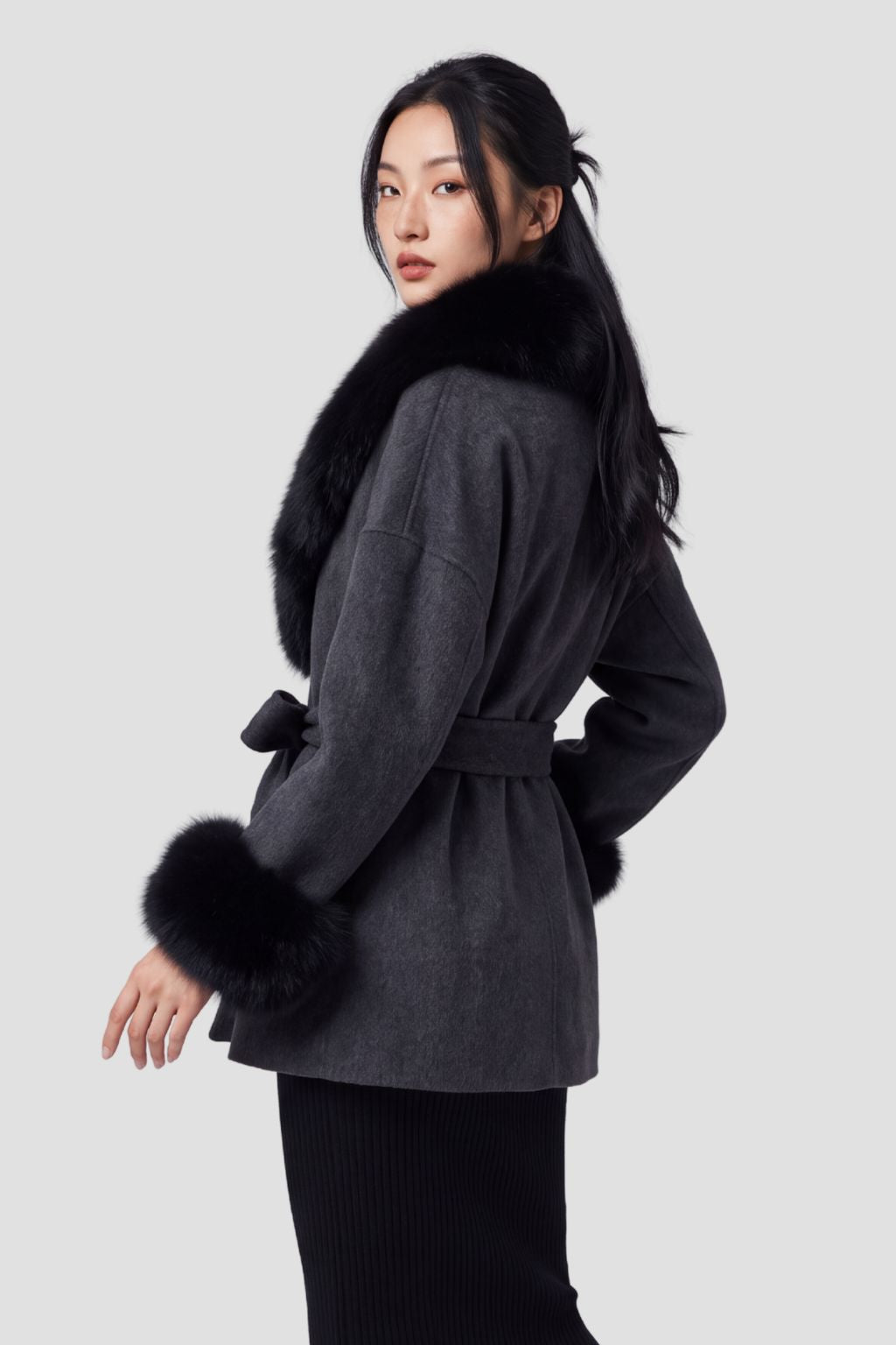 Veste cachemire fourrure femme Héritage fourrure
