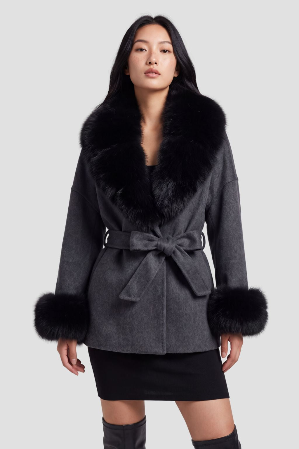Veste cachemire fourrure femme Héritage fourrure