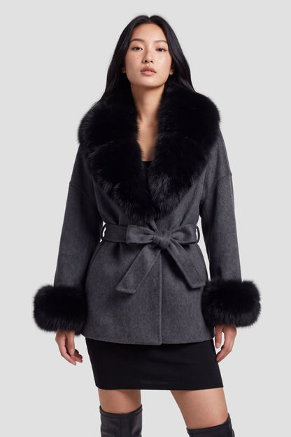 Veste cachemire fourrure femme Héritage fourrure